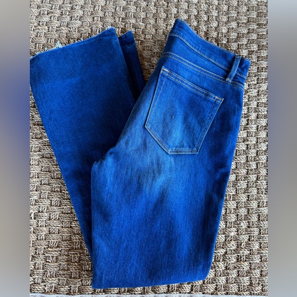 Loft the boot raw hem Stylish Blue Denim Jeans Sz 10 - Picture 2 of 11
